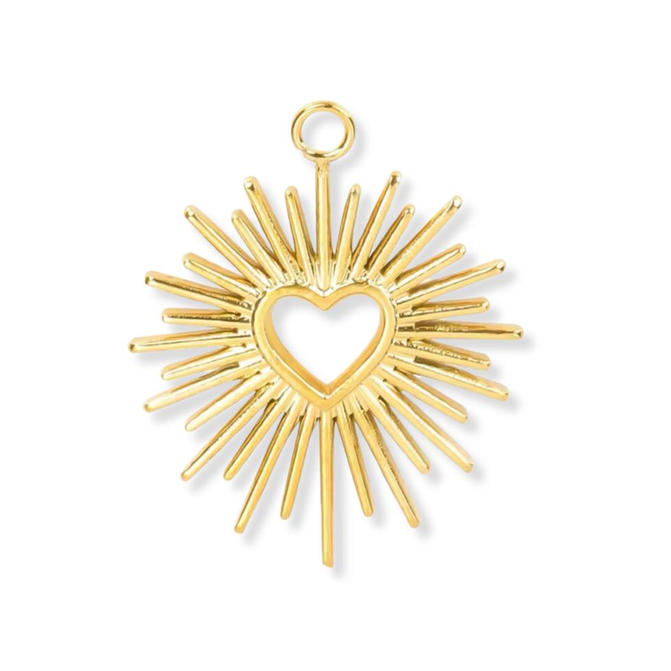 Latch & Lock Charms Gold-Jewellery-By Barny-Sunbeam Heart-The Bay Room