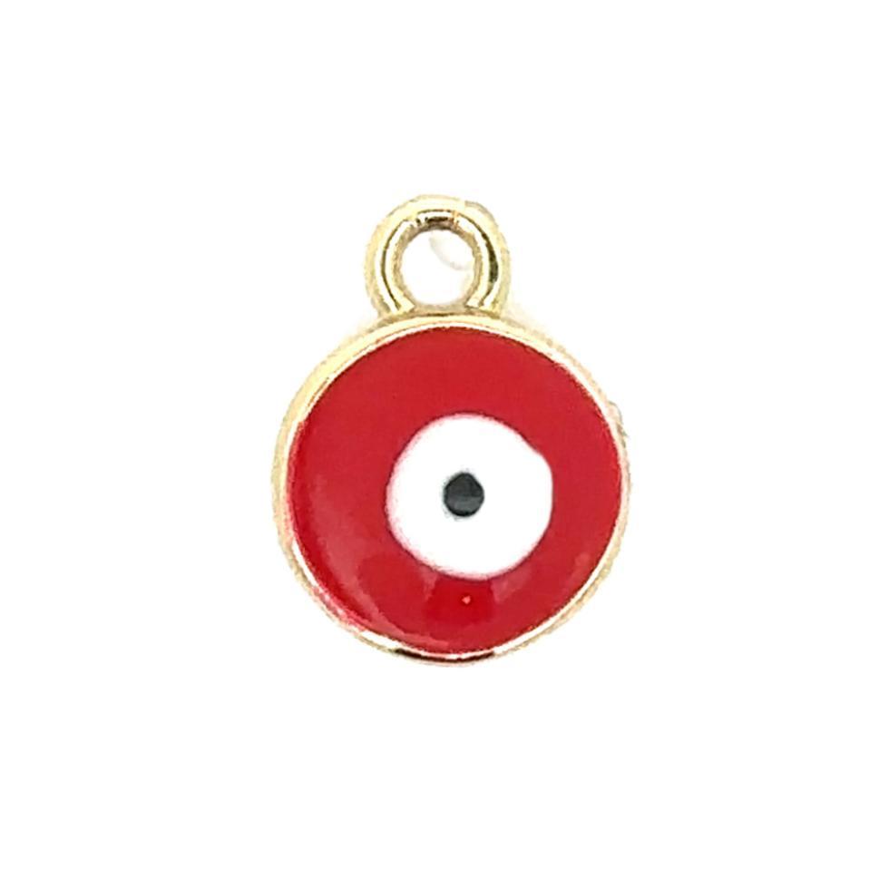 Latch & Lock Charms Gold-Jewellery-By Barny-Red Evil Eye-The Bay Room