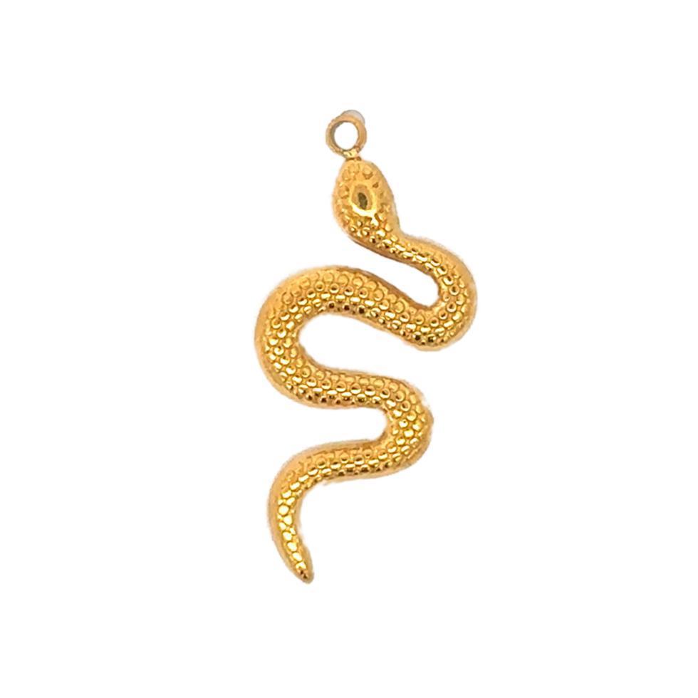 Latch & Lock Charms Gold-Jewellery-By Barny-Coil Snake-The Bay Room