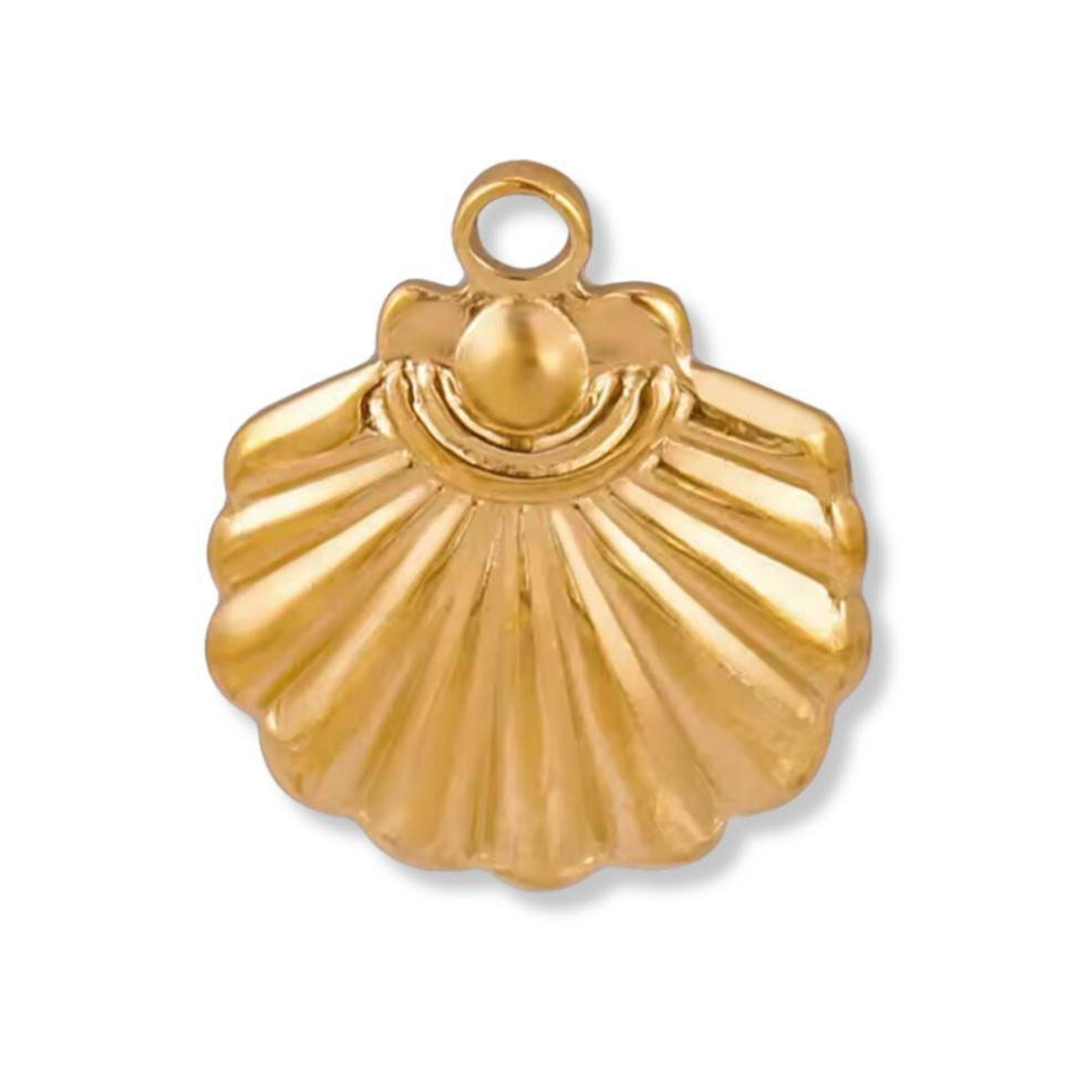 Latch & Lock Charms Gold-Jewellery-By Barny-Medium Shell-The Bay Room