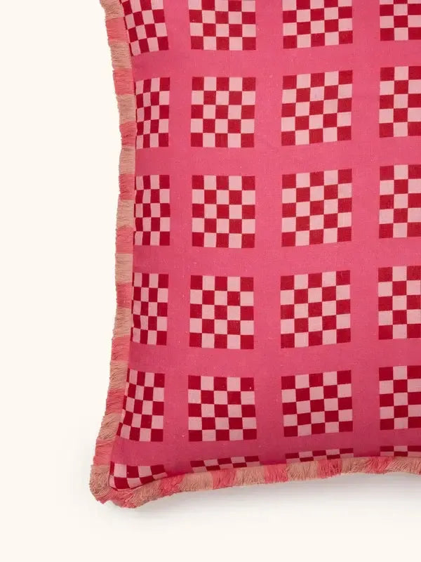 Lattice Pink 60cm Cushion-Soft Furnishings-Bonnie & Neil-The Bay Room