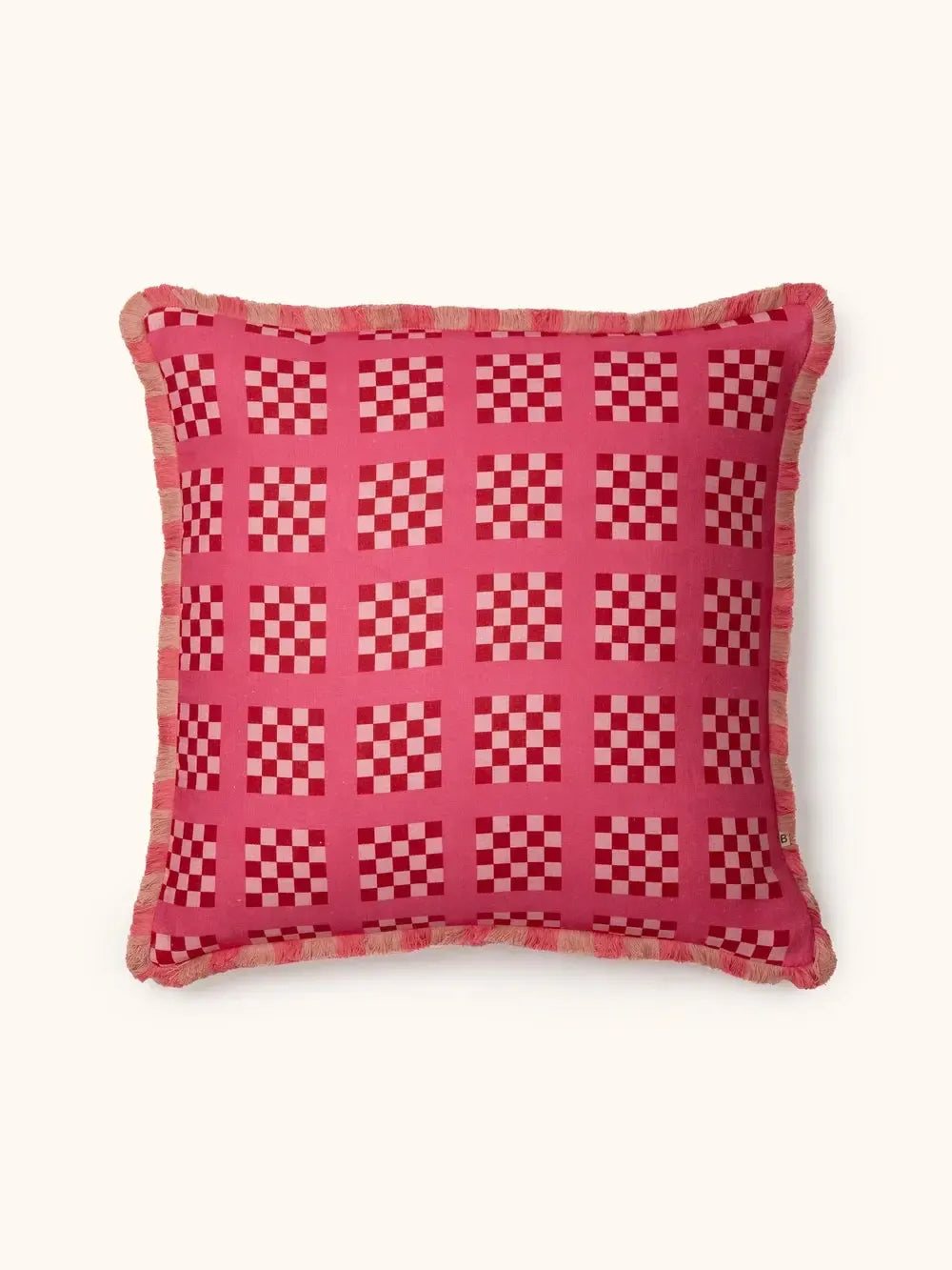 Lattice Pink 60cm Cushion-Soft Furnishings-Bonnie & Neil-The Bay Room