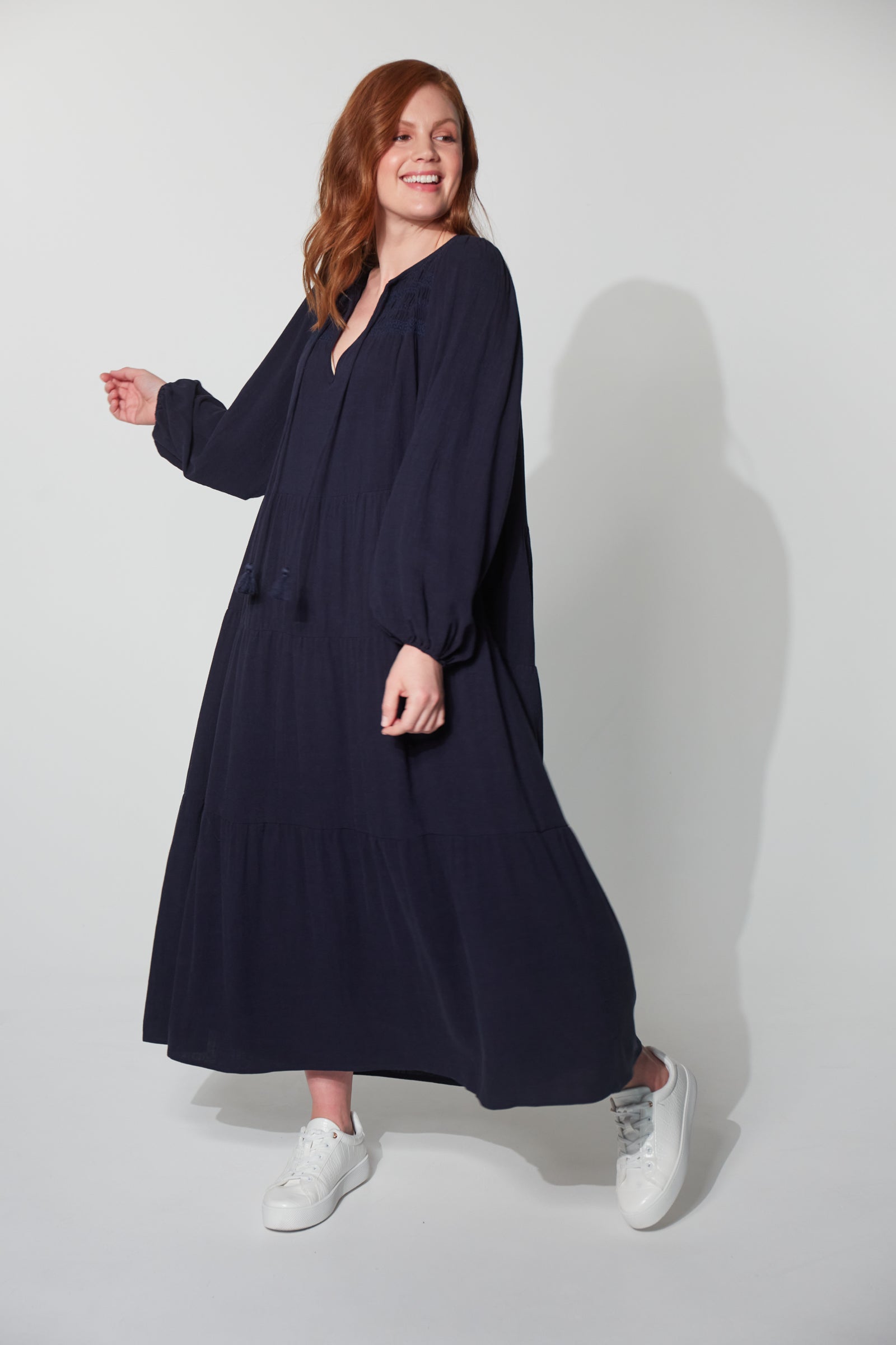 Lauder Tiered Maxi - Midnight-Dresses-Haven-The Bay Room