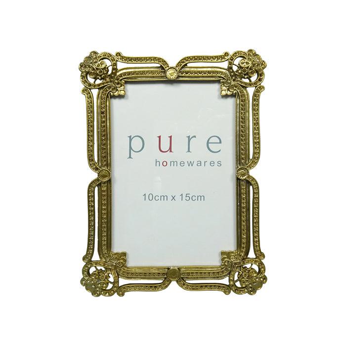 Laura Gold Pewter Frame with Hearts