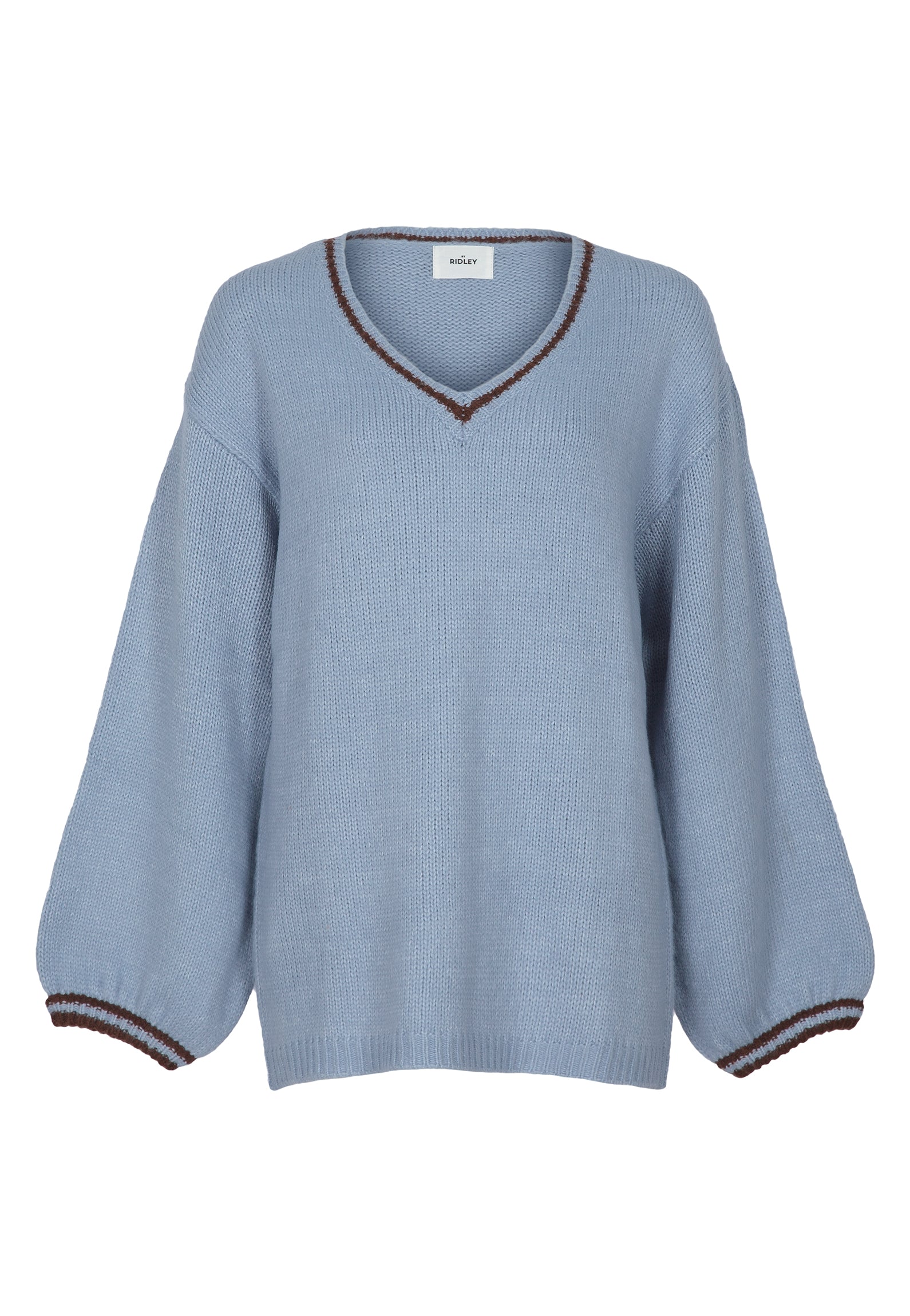 Layla Sweater - Sky Blue-Knitwear & Jumpers-By RIDLEY-The Bay Room