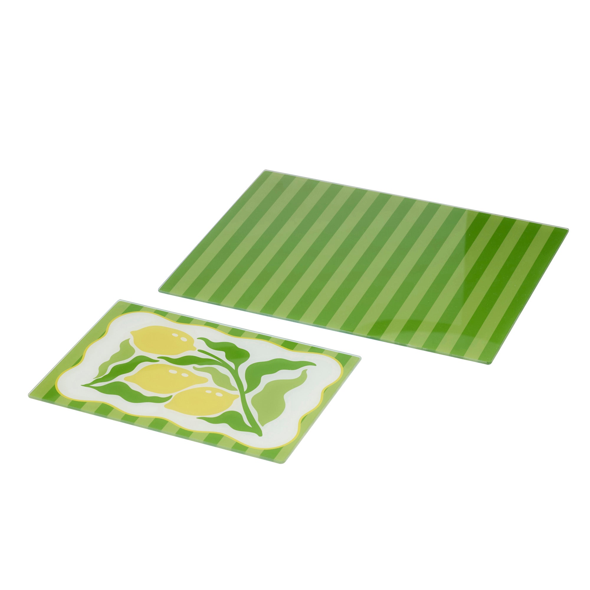 Lemon Set/2 Glass Serving Boards-Dining & Entertaining-Coast To Coast Home-The Bay Room