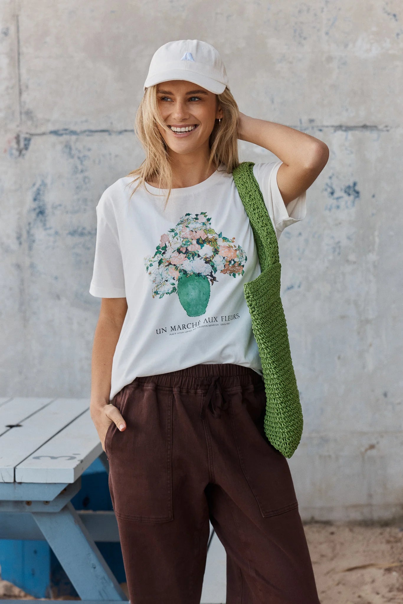 Ellia Crew Tee - Flower Print