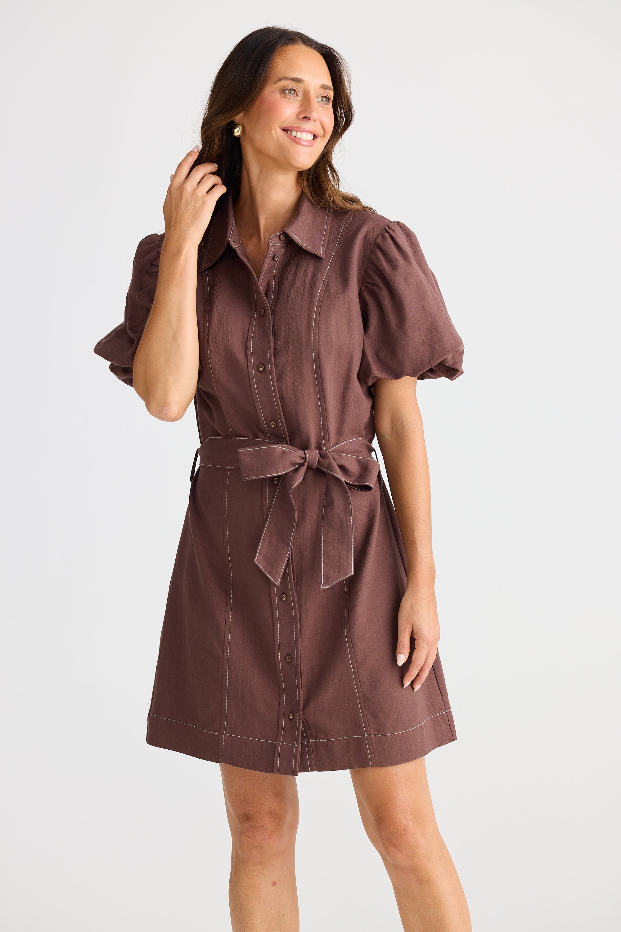 Lenni Dress - Chocolate-Dresses-Brave & True-The Bay Room