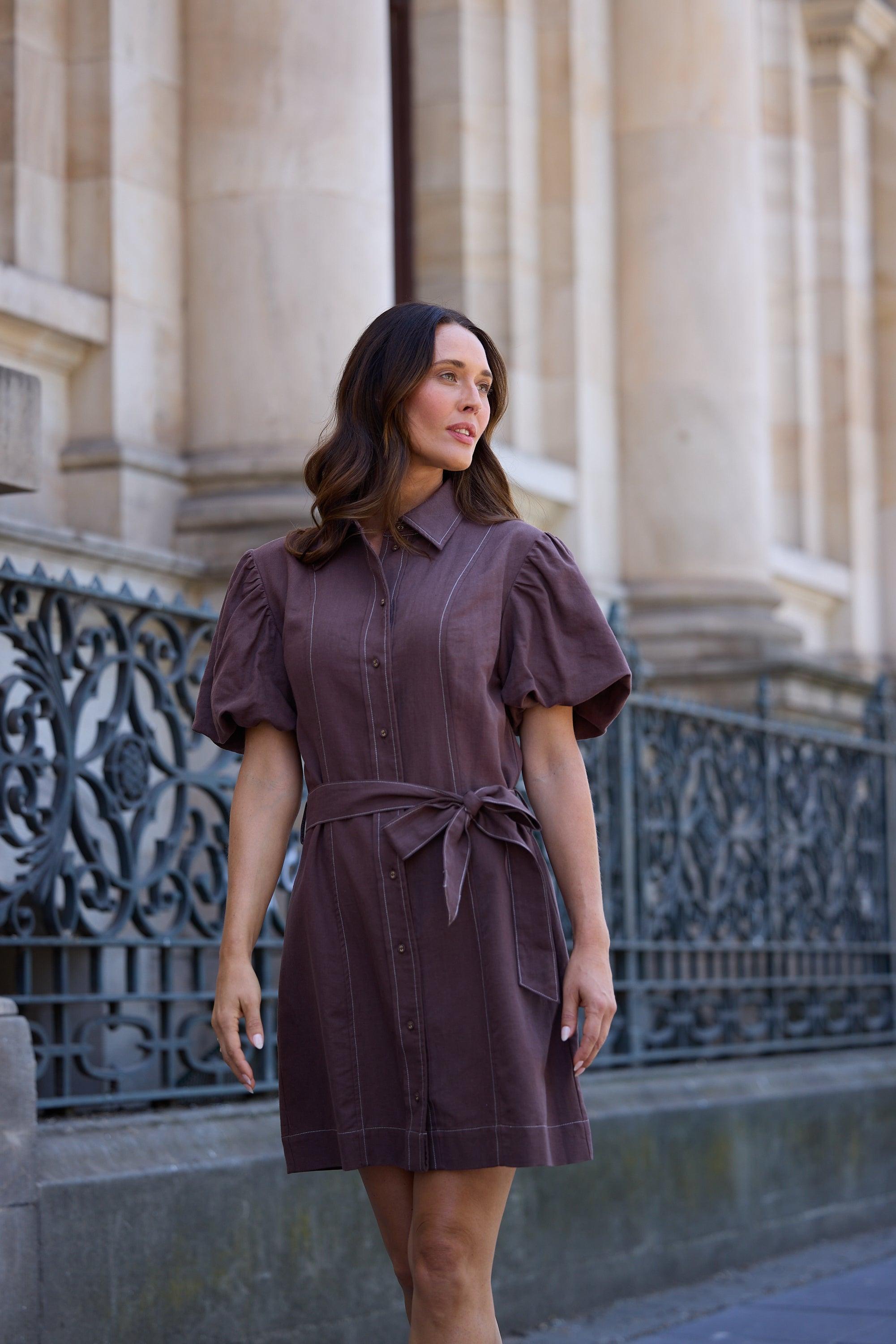 Lenni Dress - Chocolate-Dresses-Brave & True-The Bay Room