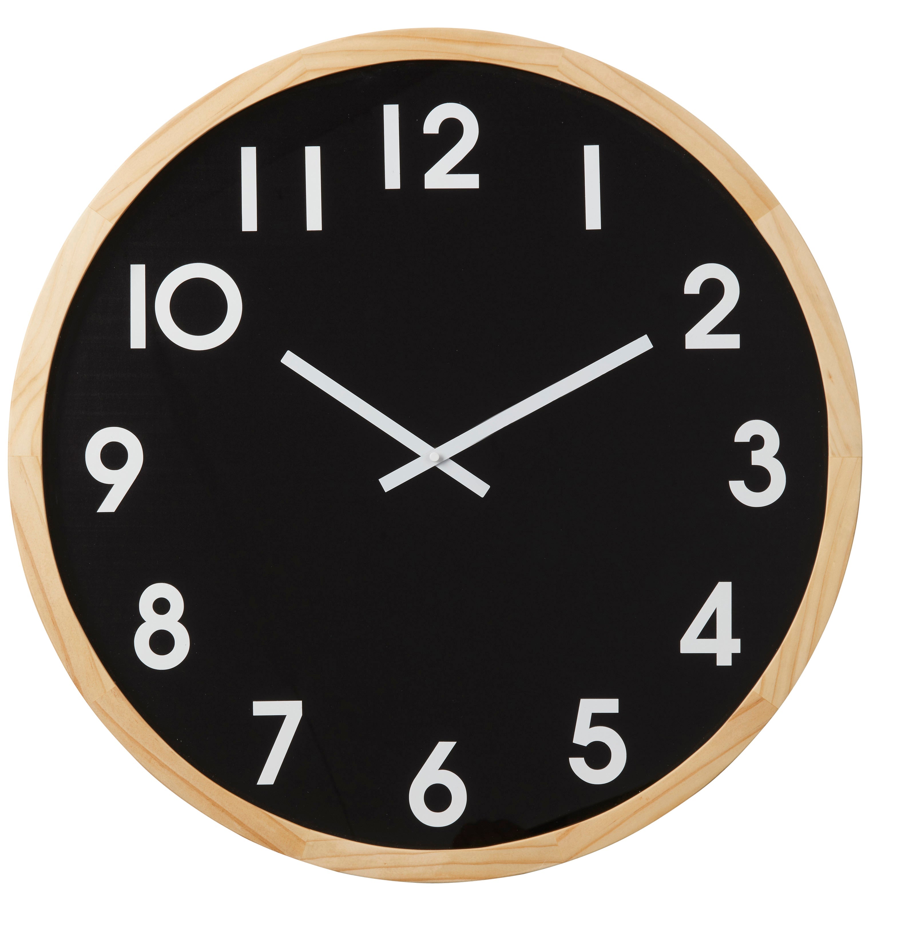 Leonard Wall Clock 61cm - Natural & Black-Wall Decor-Amalfi-The Bay Room