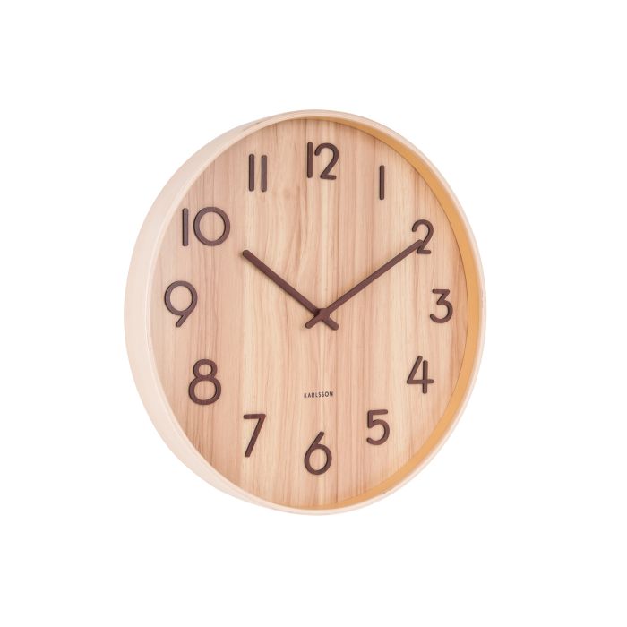 Light Basswood Wall Clock 60cm - Natural-Wall Decor-Karlsson-The Bay Room