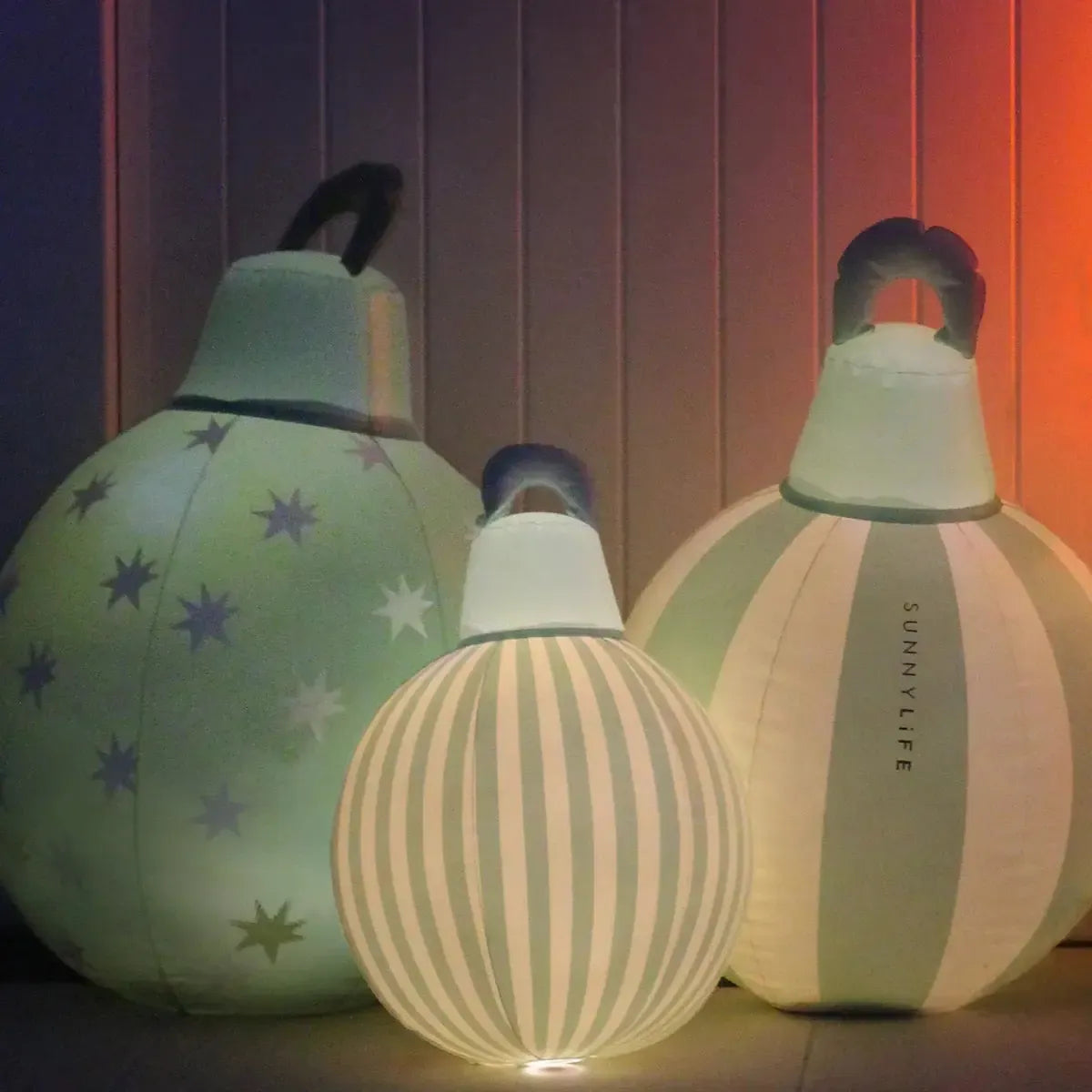 Light Up Christmas Baubles Green Set of 3-Christmas-Sunny Life-The Bay Room