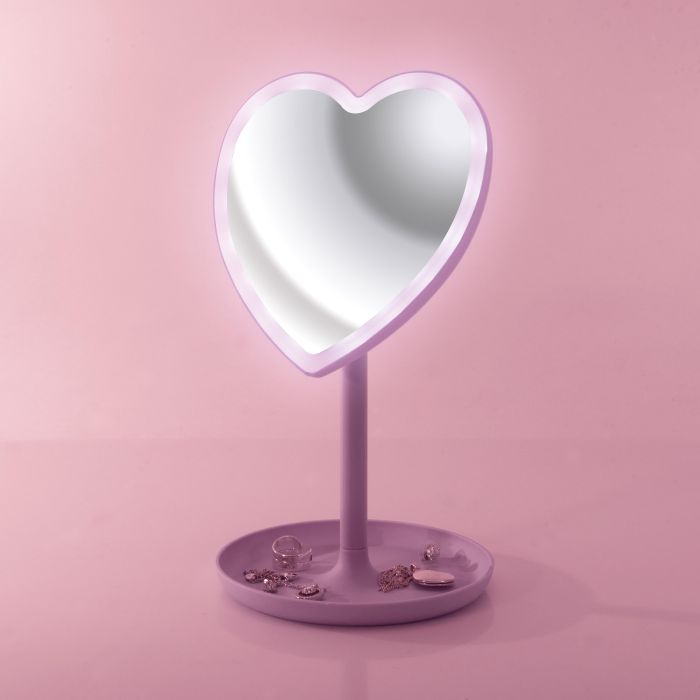 Light Up LED Heart Mirror-Beauty & Well-Being-IS Gift-The Bay Room