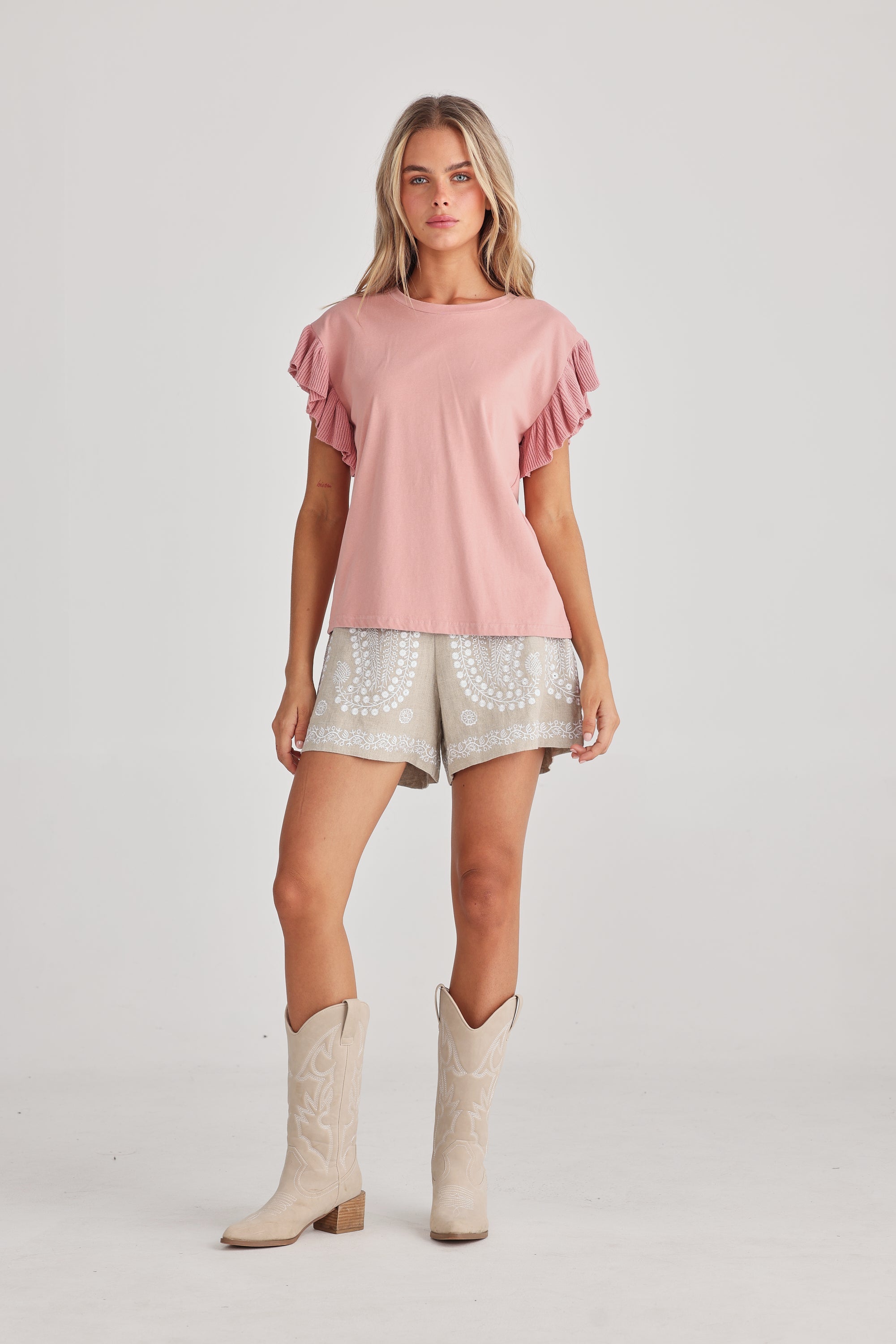 Lili Tee - Blush-Tops-Talisman-The Bay Room