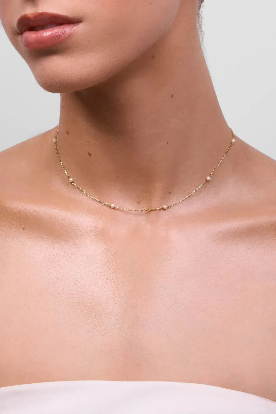 Lilibet Gold Pearl Necklace-Jewellery-Liberte-The Bay Room
