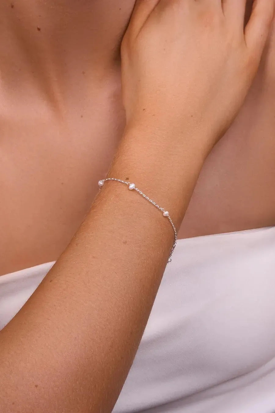 Lilibet Silver Pearl Bracelet-Jewellery-Liberte-The Bay Room