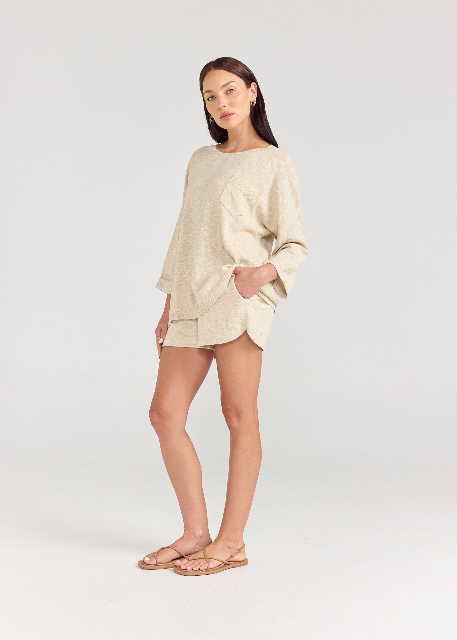 Lina Top - Sand-Tops-Pippa Ridley-The Bay Room
