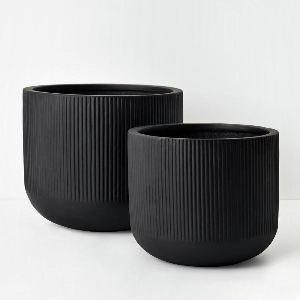 Linear Pot Black - Short-Pots, Planters & Vases-Floral Interiors-The Bay Room