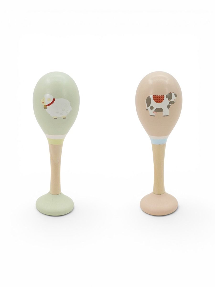 Little Farm Wooden Maracas-Toys-ToysLink-The Bay Room