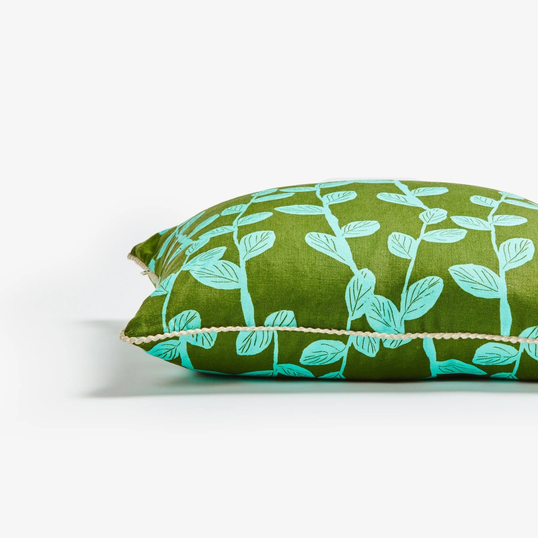 Little Leaf Jade 50cm Cushion-Soft Furnishings-Bonnie & Neil-The Bay Room