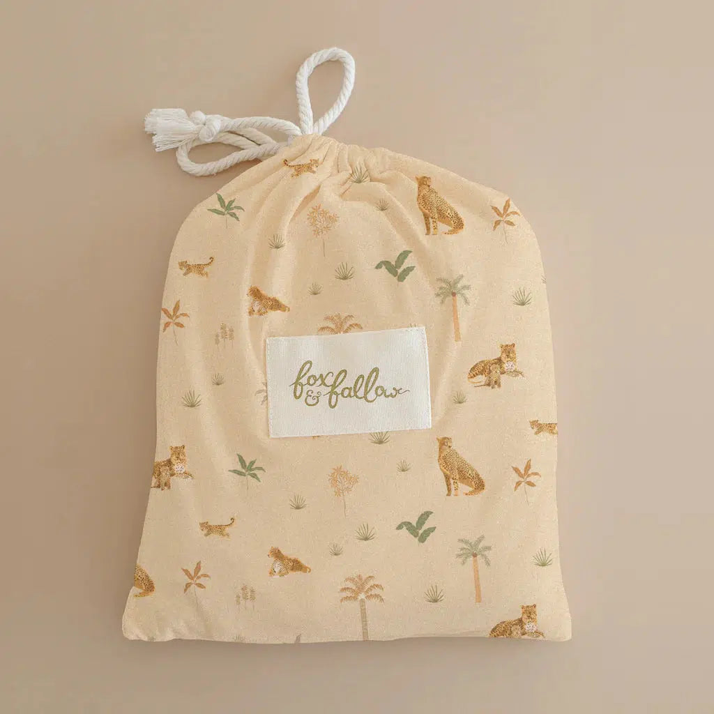 Little Leopards Organic Fitted Cot Sheet-Nursery & Nurture-Fox & Fallow-The Bay Room