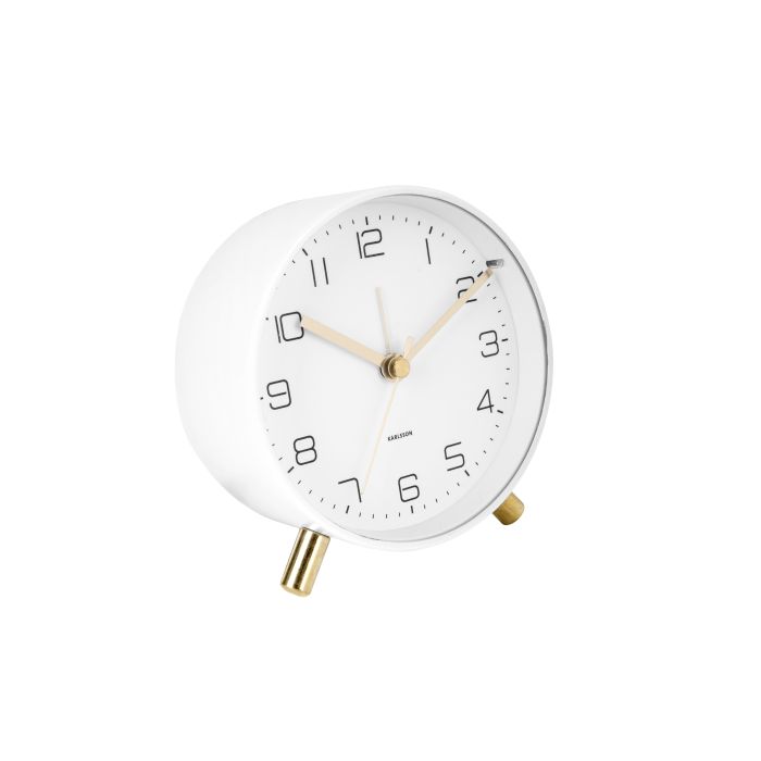 Lofty Alarm Clock 11x11x12cm White-Decor Items-Karlsson-The Bay Room