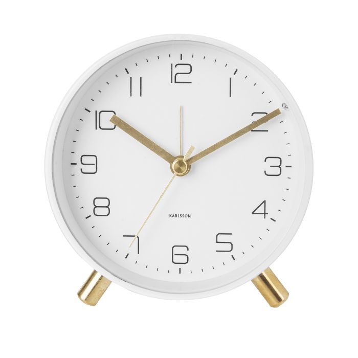 Lofty Alarm Clock 11x11x12cm White-Decor Items-Karlsson-The Bay Room