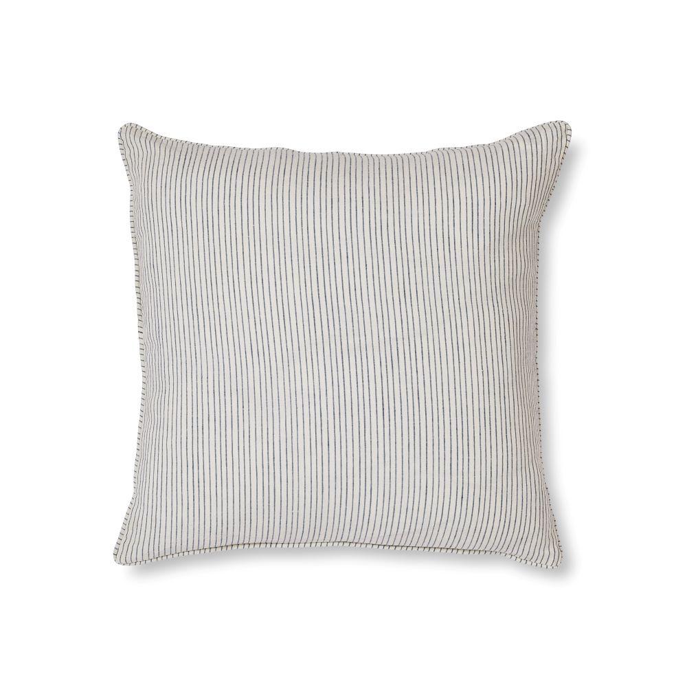 Long Island Navy Pinstripe Cushion 55x55cm-Soft Furnishings-Madras Link-The Bay Room
