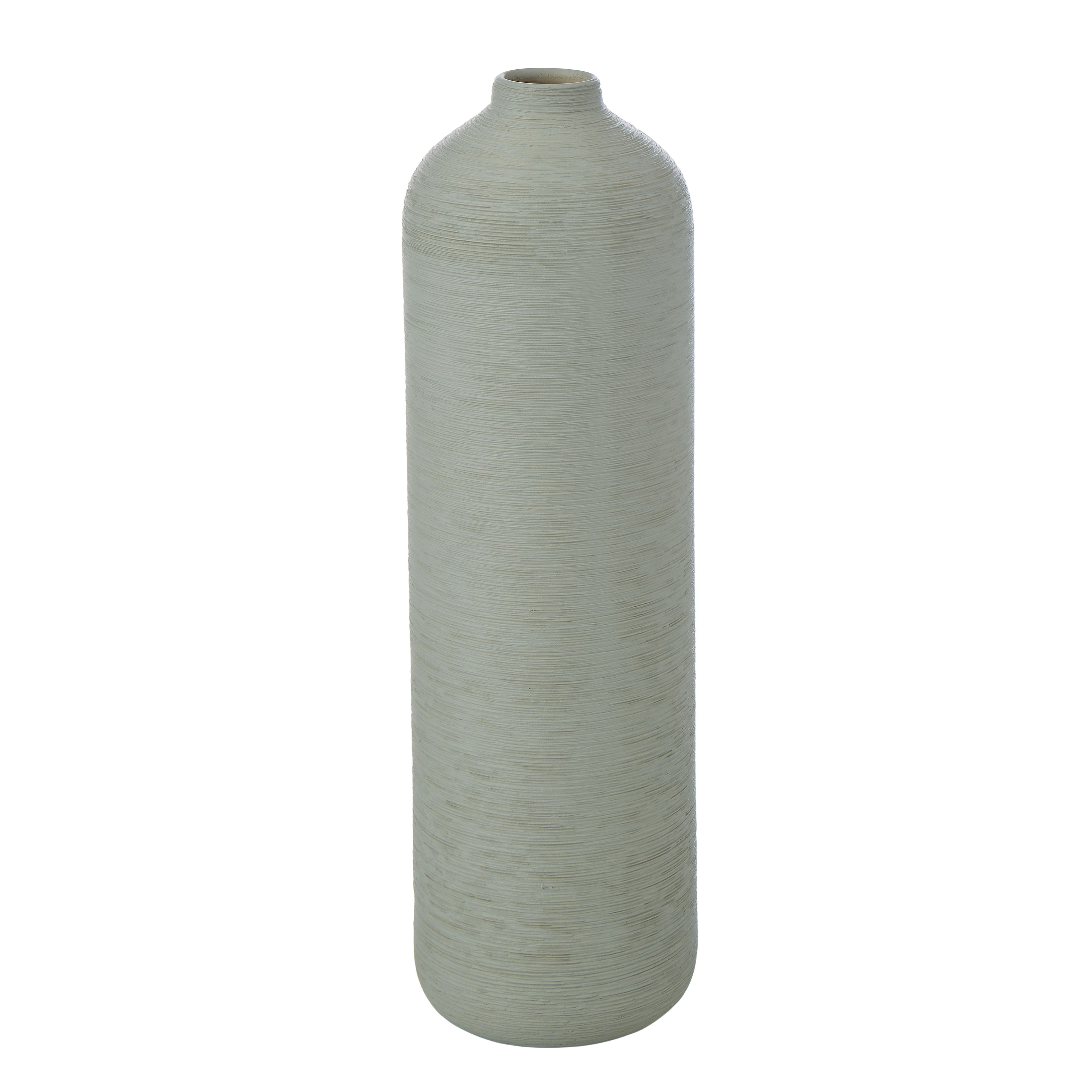 Longline Ceramic Vessel 33cm - Grey-Pots, Planters & Vases-Emporium-The Bay Room