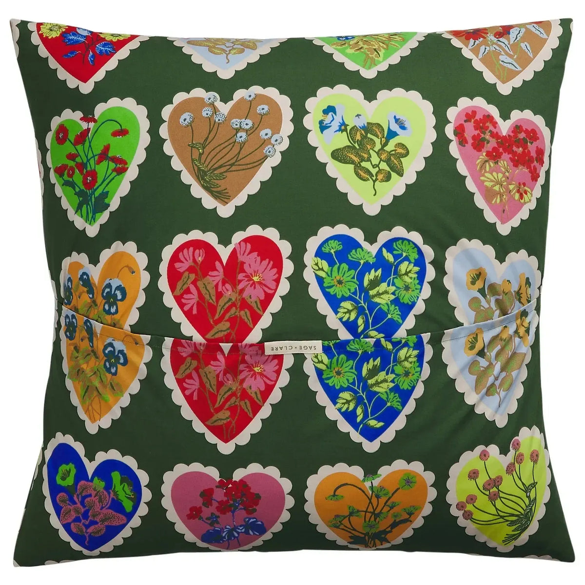 Loretta Cotton Euro Pillowcase Set - Hunter Green-Soft Furnishings-Sage & Clare-The Bay Room