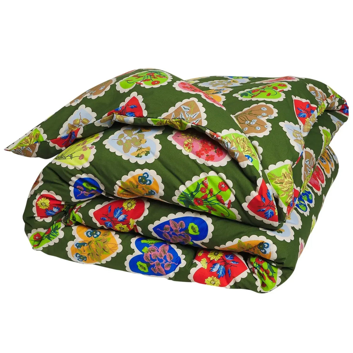 Loretta Cotton Quilt Cover - Hunter Green-Soft Furnishings-Sage & Clare-The Bay Room