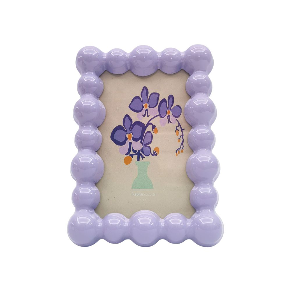 Lotti Bubble Photo Frame Mauve 4x6"-Decor Items-Urban Products-The Bay Room