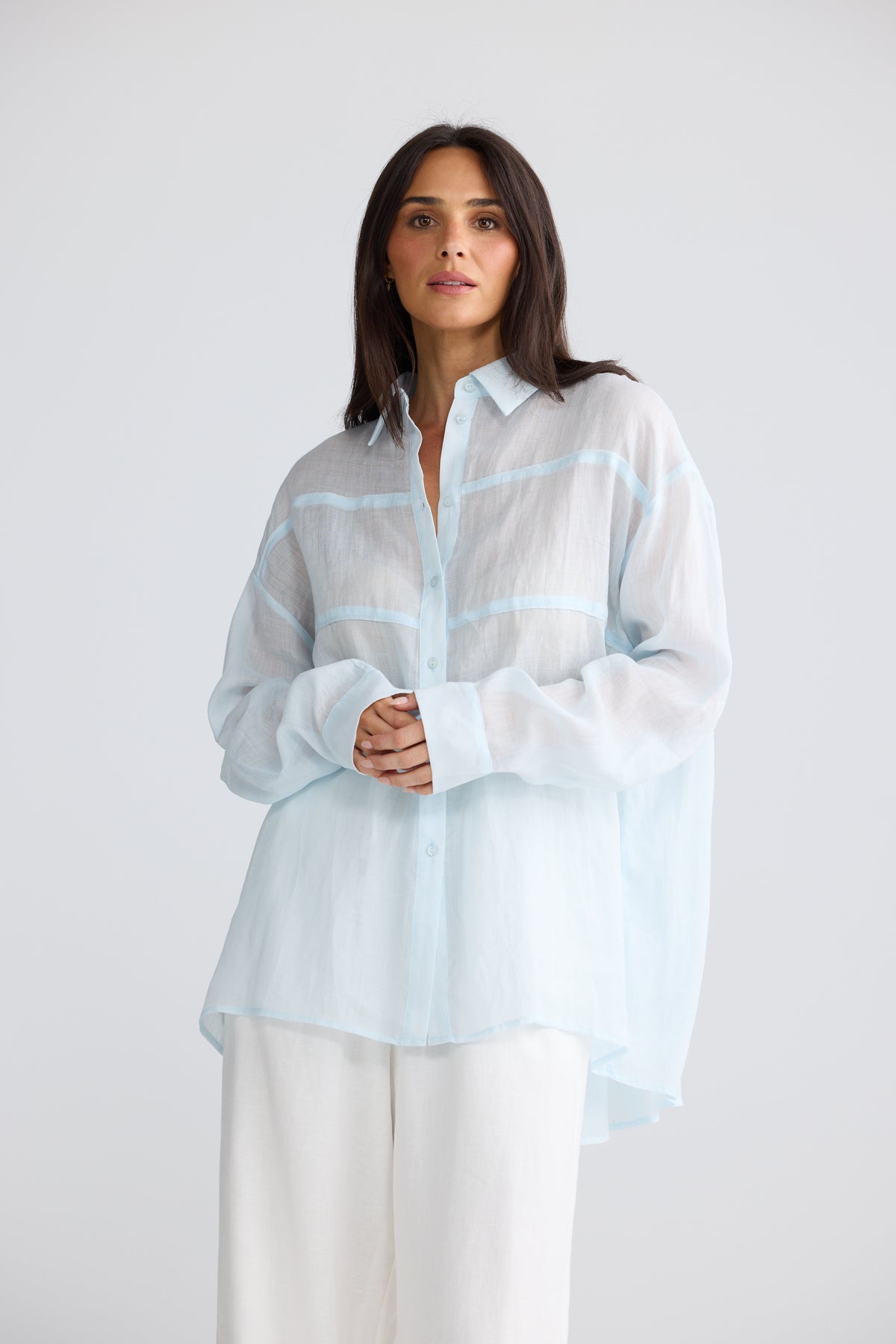 Louis Shirt - Powder Blue-Tops-Brave & True-The Bay Room
