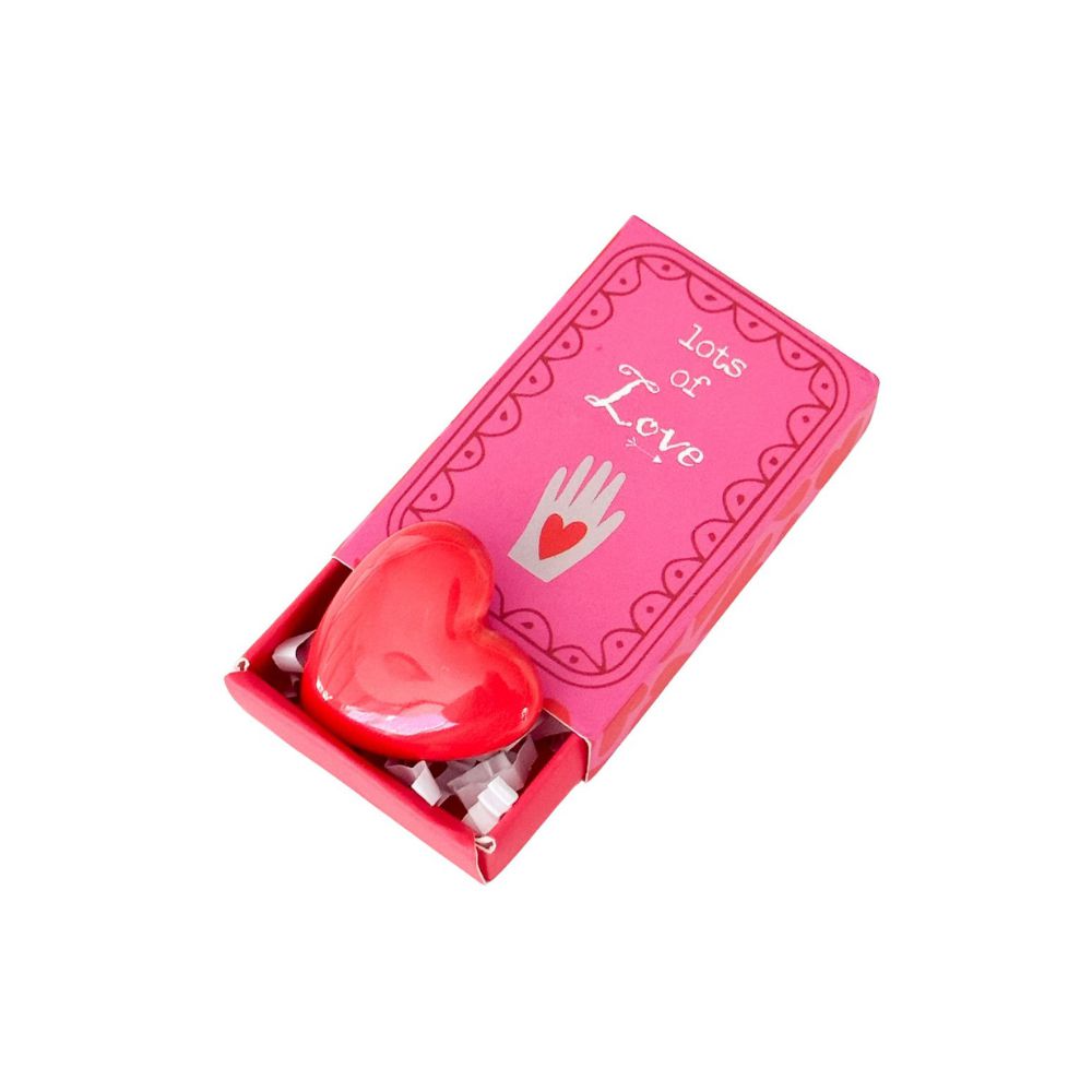 Love Heart Matchbox Memory Pink 5cm-Decor Items-Urban Products-The Bay Room