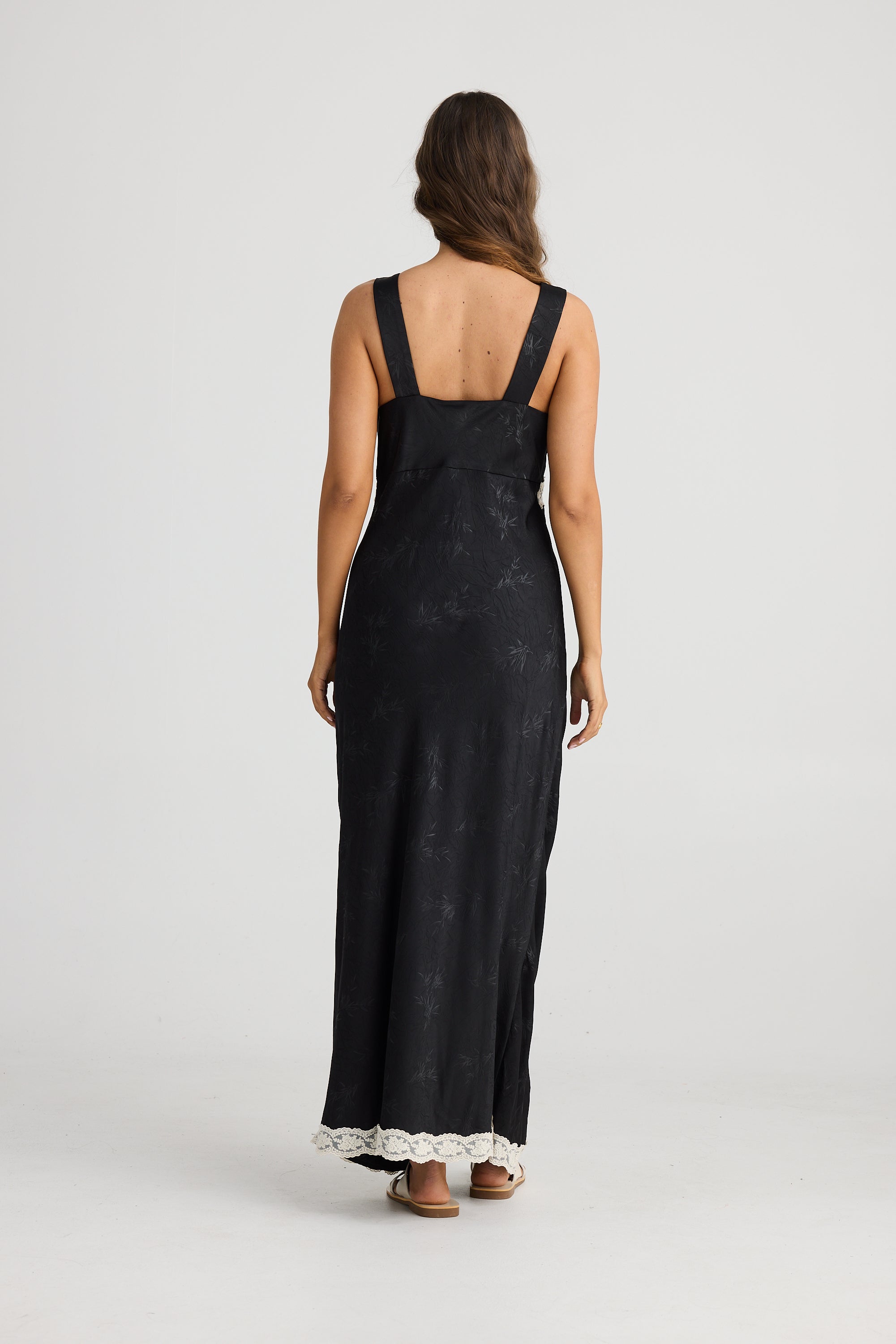 Luca Dress - Black Jacquard-Dresses-Talisman-The Bay Room