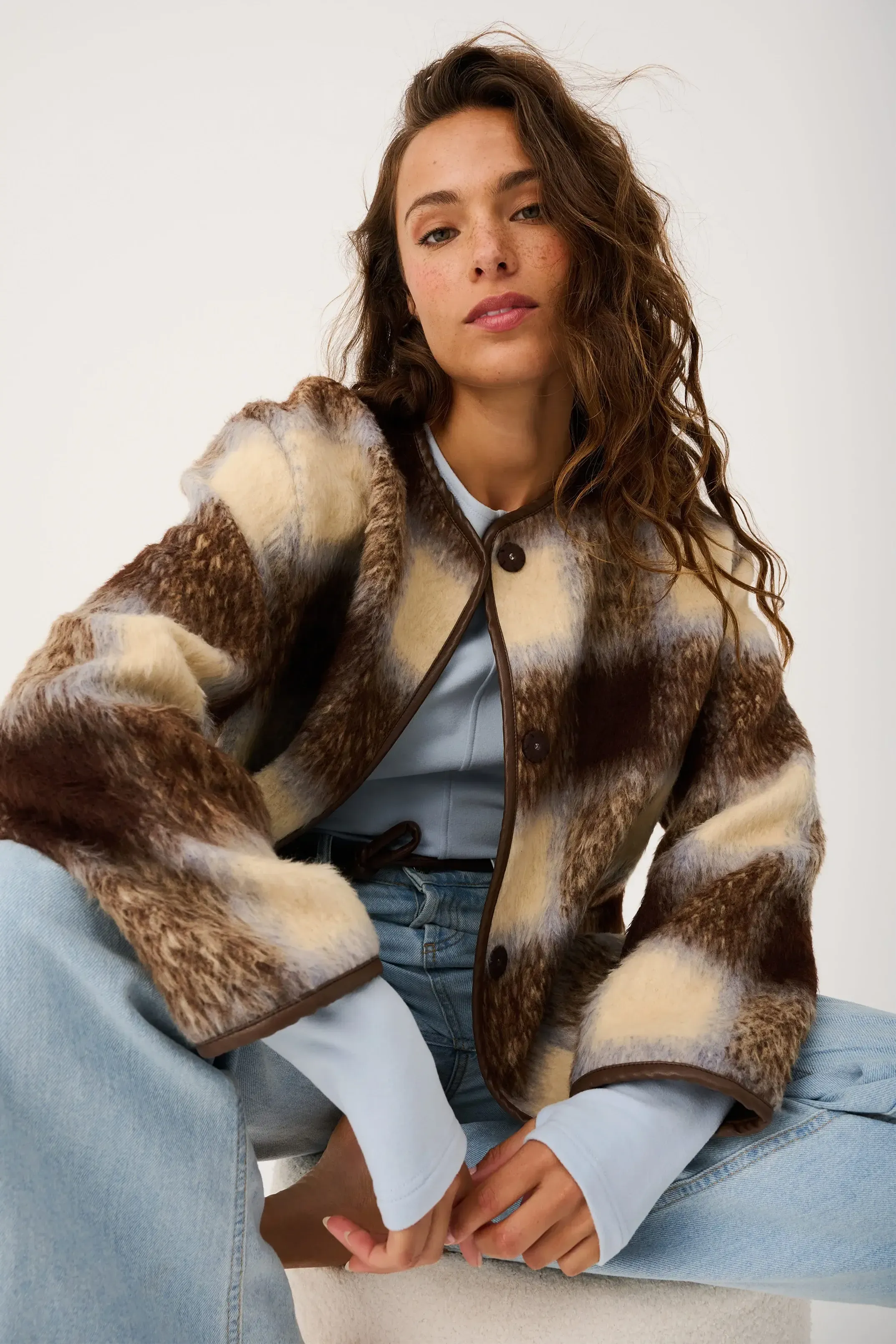 Luka Jacket - Check-Jackets, Coats & Vests-Cartel & Willow-The Bay Room