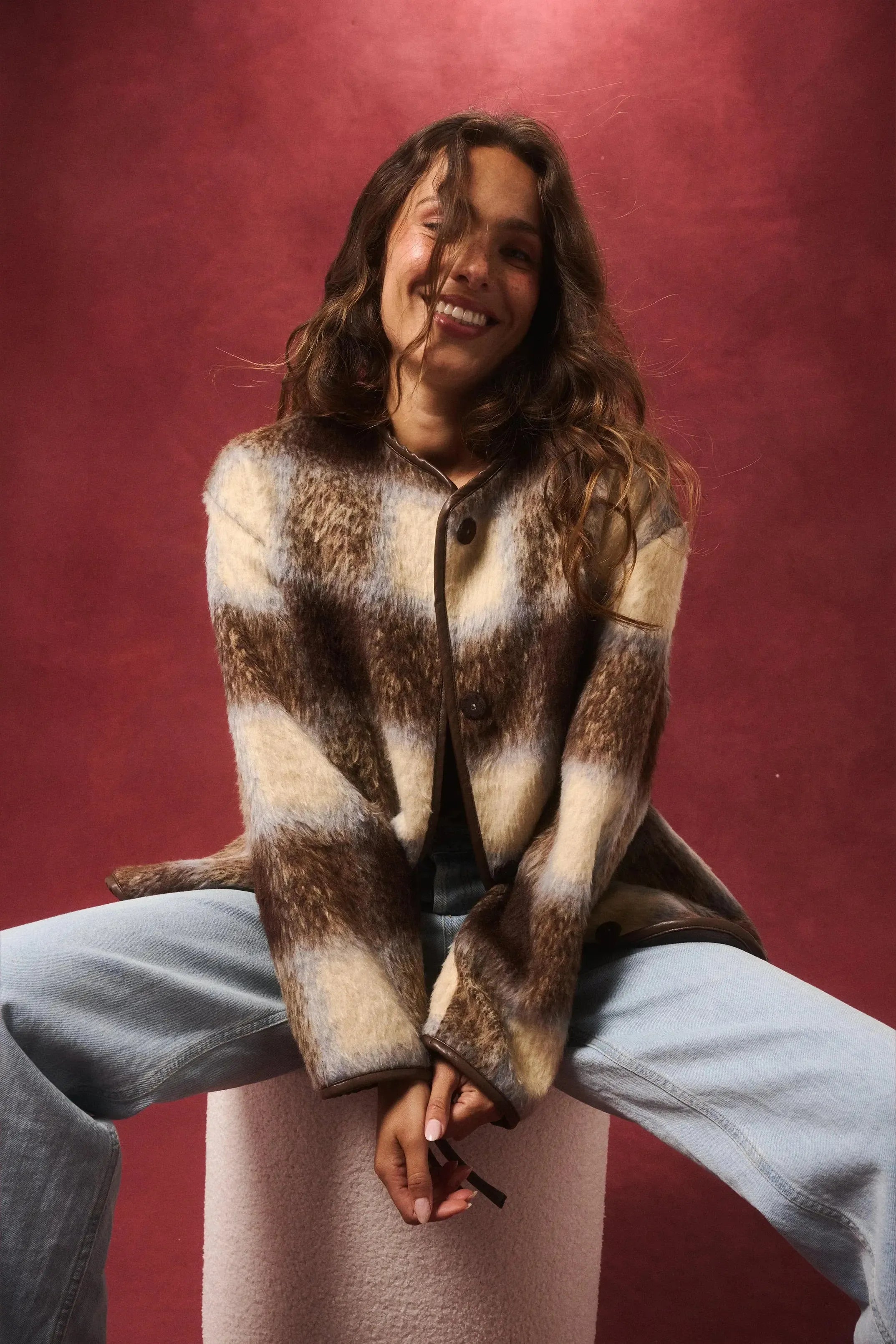 Luka Jacket - Check-Jackets, Coats & Vests-Cartel & Willow-The Bay Room