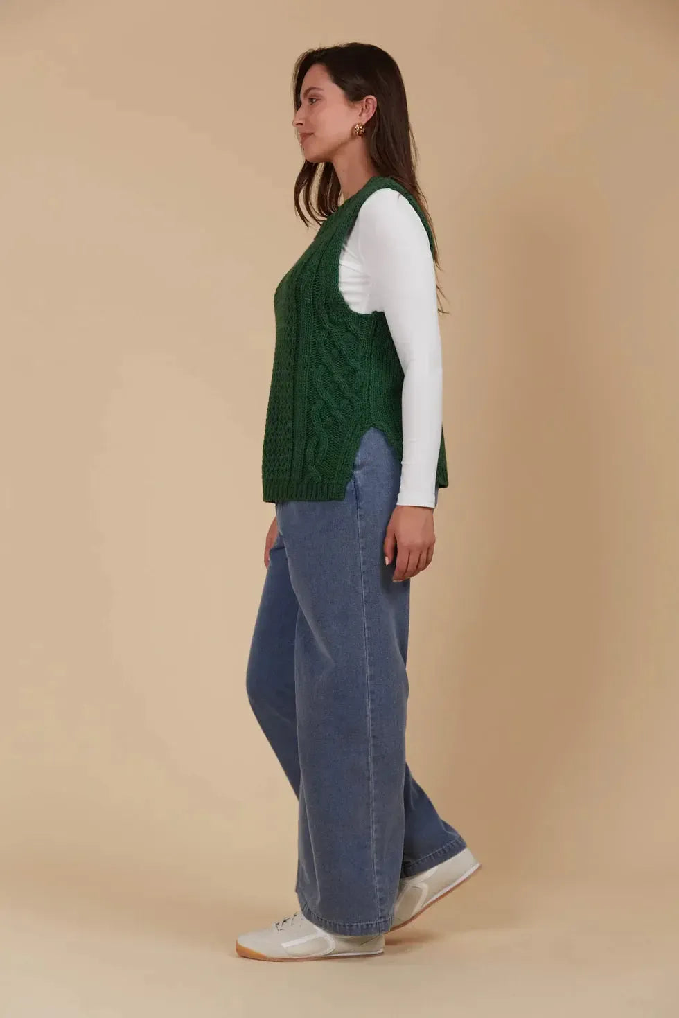 Luna Knit Vest - Pine-Jackets, Coats & Vests-Isle Of Mine-The Bay Room