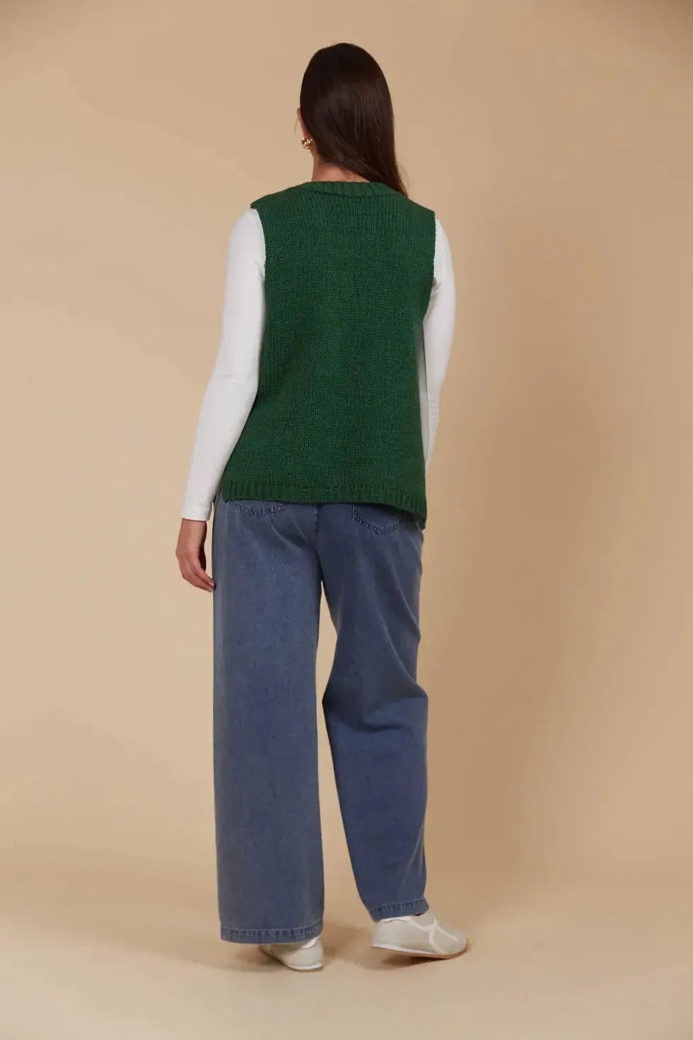 Luna Knit Vest - Pine-Jackets, Coats & Vests-Isle Of Mine-The Bay Room