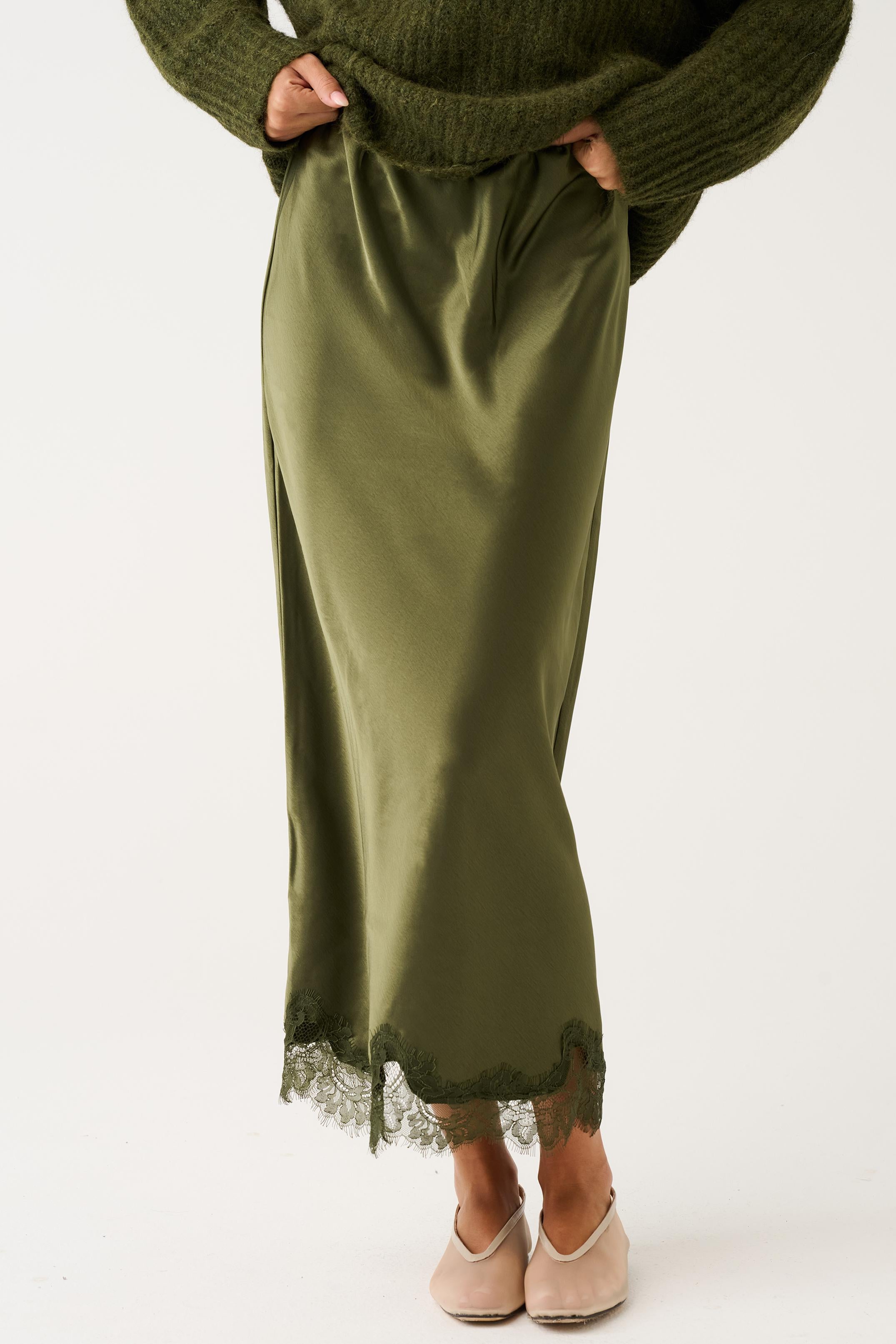 Luna Skirt - Khaki-Skirts-Cartel & Willow-The Bay Room
