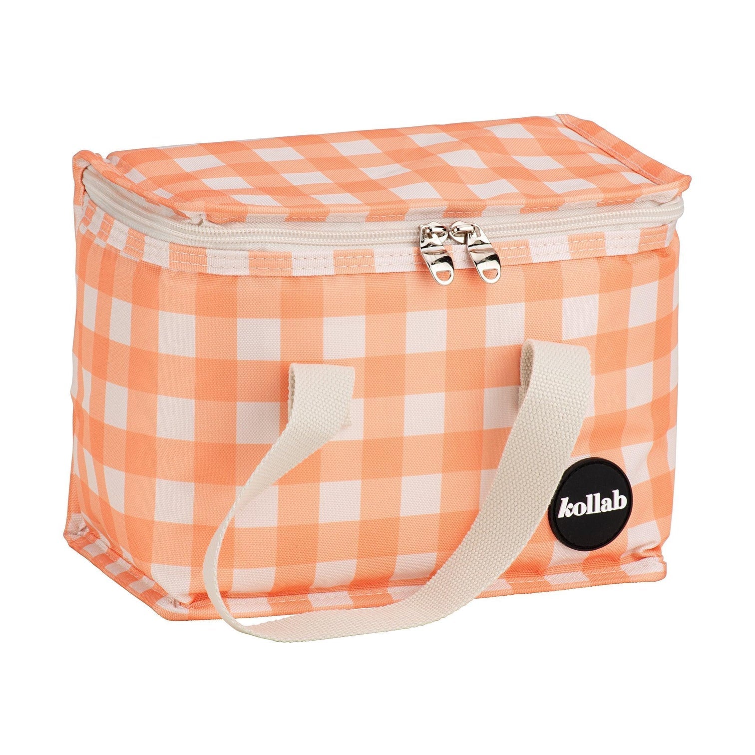 Lunch Box Apricot Check-Travel & Outdoors-Kollab-The Bay Room