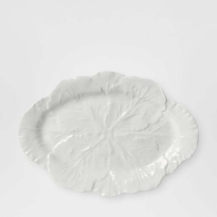 Luxe Cabbage Leaf Oval Platter-Dining & Entertaining-Florabelle-The Bay Room