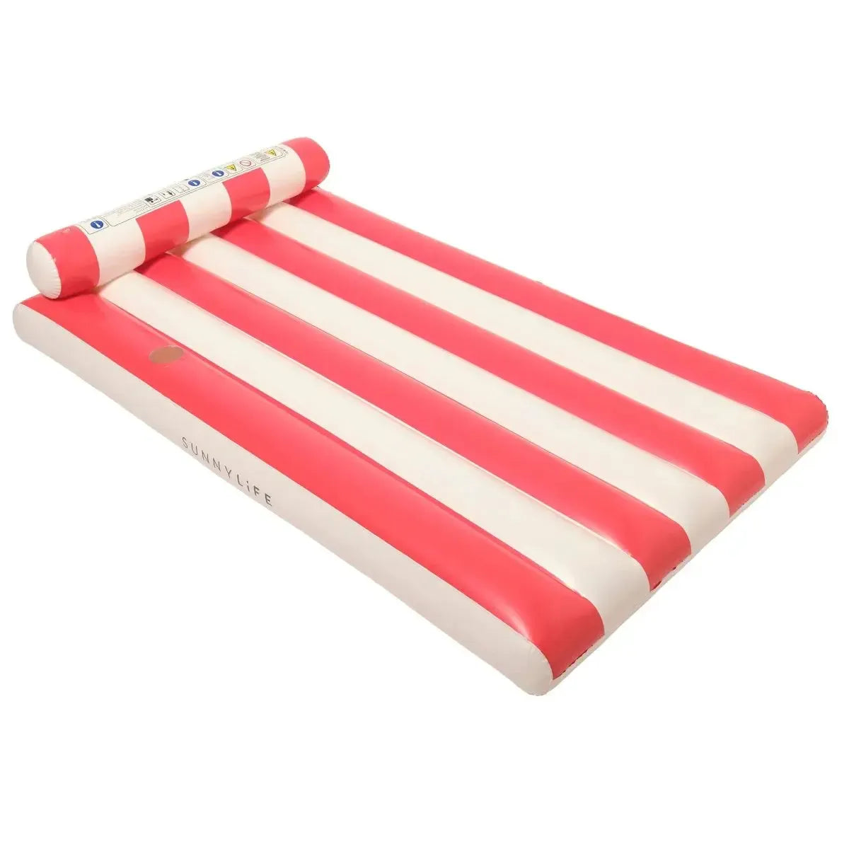 Luxe Lilo Tomato Red Stripe-Travel & Outdoors-Sunny Life-The Bay Room