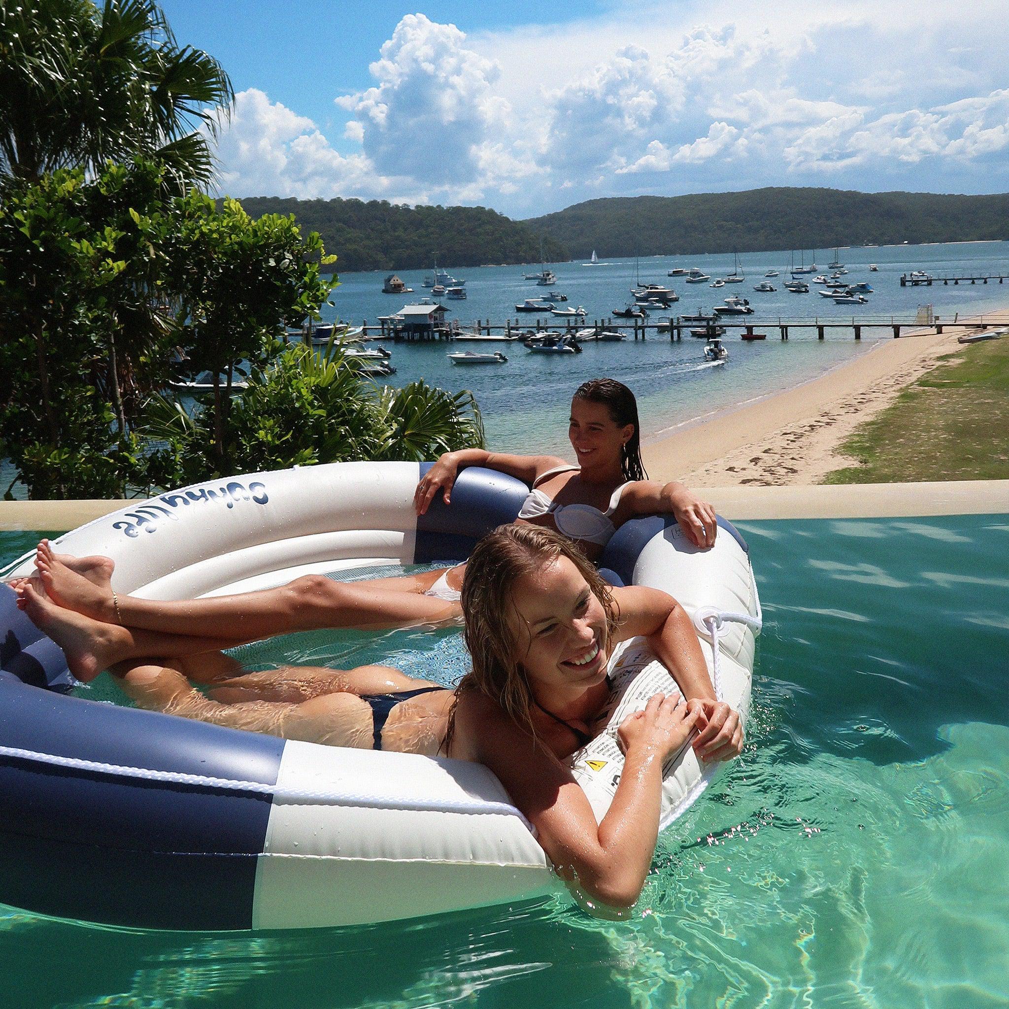 Luxe Twin Hammock Float Le Weekend Navy-Travel & Outdoors-Sunny Life-The Bay Room