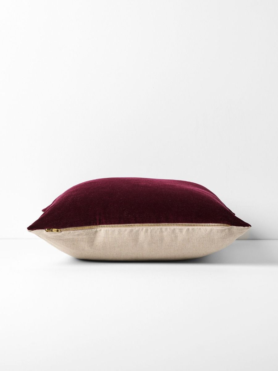 Luxury Velvet Cushion in Mulberry 50x50cm-Soft Furnishings-Aura Home-The Bay Room