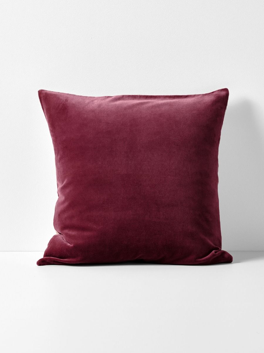 Luxury Velvet Cushion in Mulberry 50x50cm-Soft Furnishings-Aura Home-The Bay Room