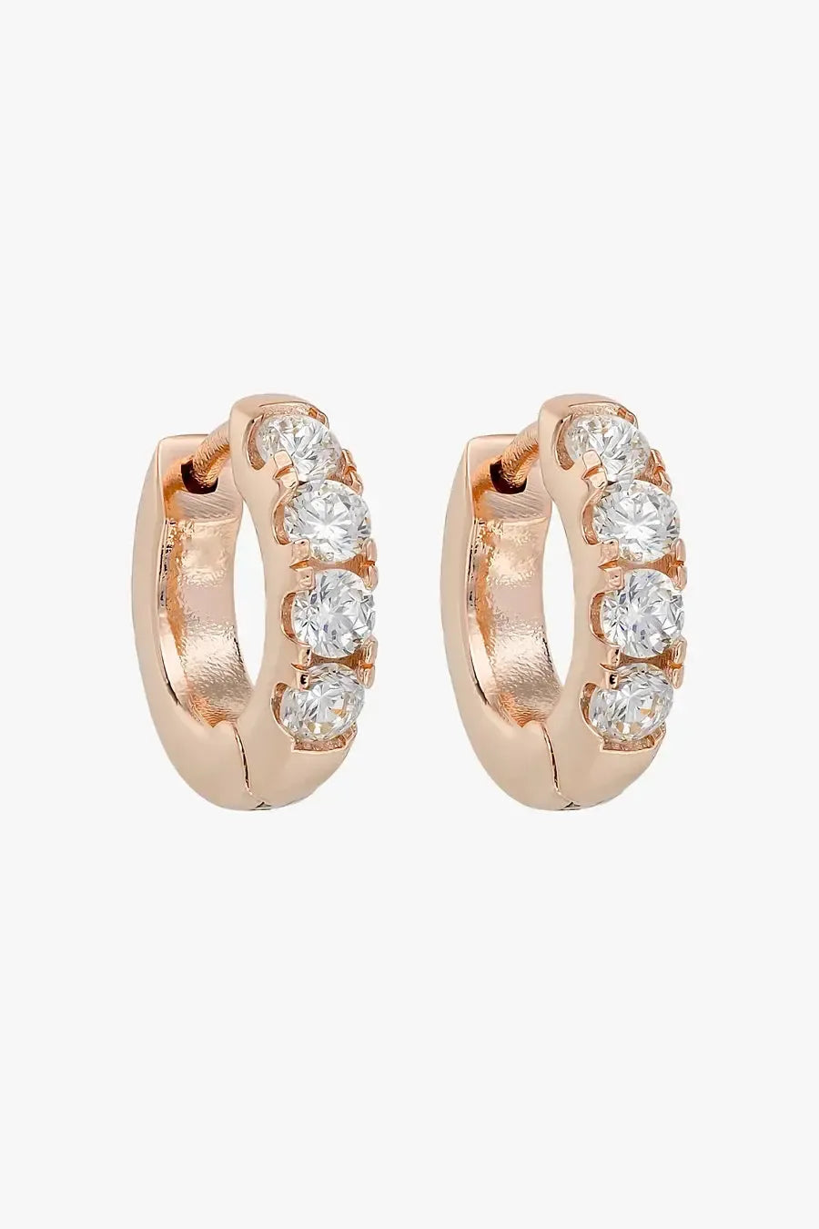 Lyla Rose Gold Huggie-Jewellery-Liberte-The Bay Room