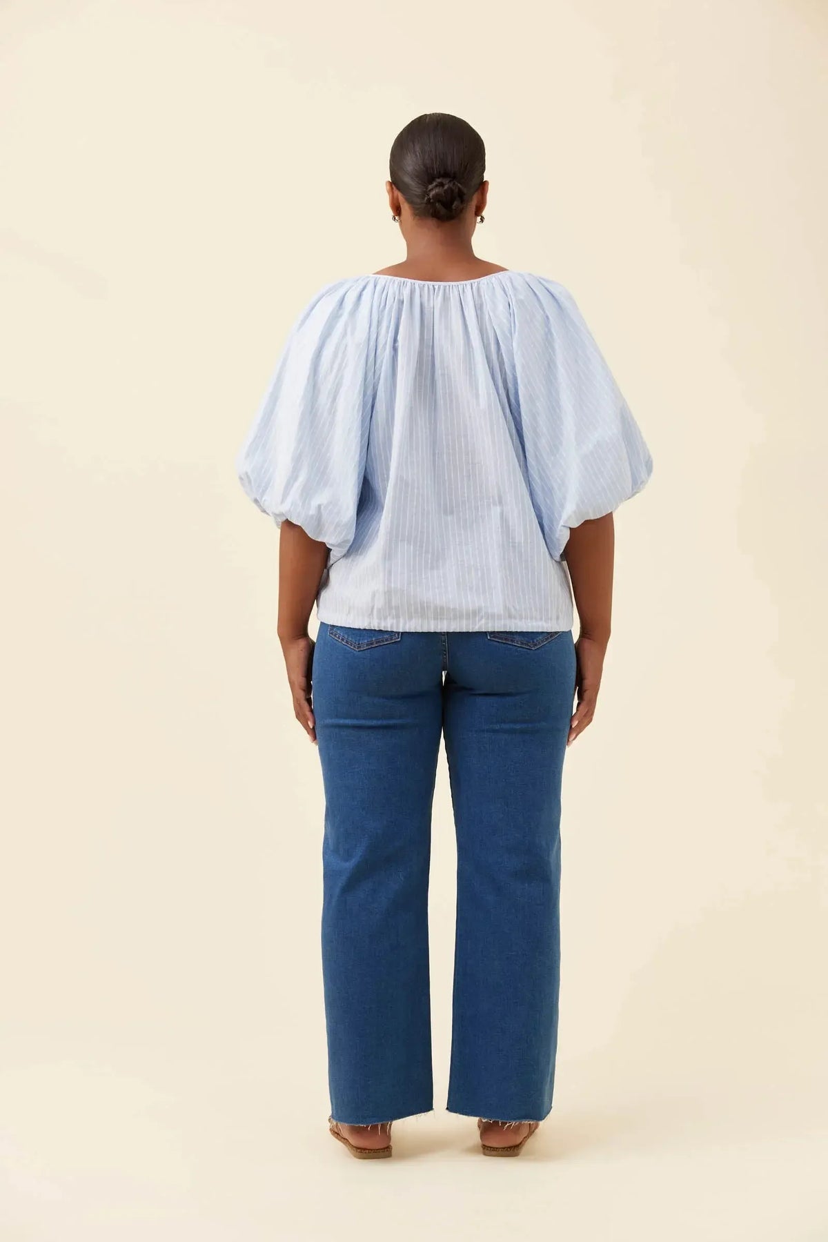 Lyndell Drawstring Top - Light Blue-Tops-Isle Of Mine-The Bay Room