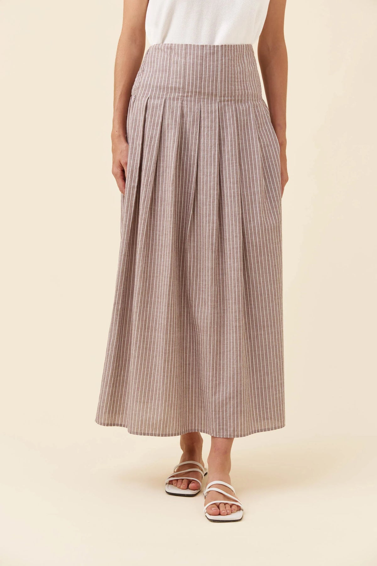 Lyndell Maxi Skirt - Taupe-Skirts-Isle Of Mine-The Bay Room