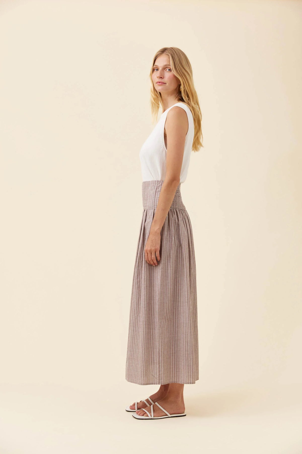 Lyndell Maxi Skirt - Taupe-Skirts-Isle Of Mine-The Bay Room